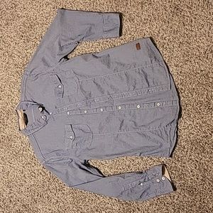 Mens large Outpost Makers chambray long-sleeve button-up shirt